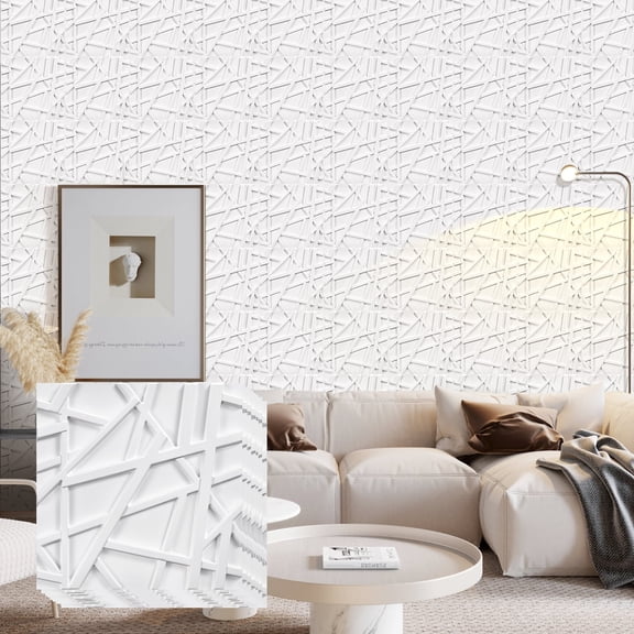 FLOLEOPA 30 Pack 3D Wall Panel, PVC Textured Wall Panels for Interior Wall Décor, 11.8 x11.8 Inch Cover 29.Sq.Ft