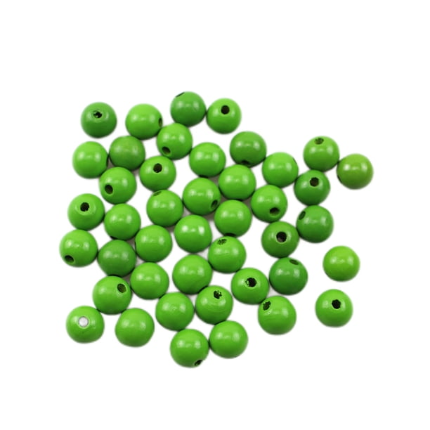 Ounissouiy Cuentas espaciadoras de de 100 piezas, abalorios colgantes hechos a mano, accesorios de juguetes de joyería, juego de cuentas redondas Kits de decoración para fiestas Verde Ounissouiy HA064232-01