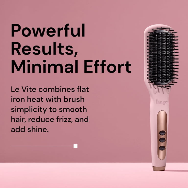 L'ange Hair Le Vite Ceramic Straightening Brush, Pink photo 2