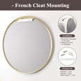 thumbnail image 6 of GODCHAR 32 inch Round Wall Mirror, Brushed Aluminum Frame Shatterproof Vanity Mirror, 6 of 7