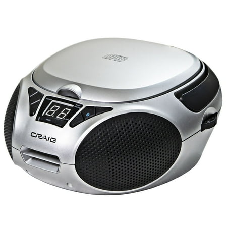 Craig Bluetooth CD/Radio Boombox, Silver, CD6925BT