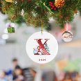 thumbnail image 5 of Holloyiver Personalized Christmas Initial Monogram Ornaments, 2024 Custom Christmas Ornament Gifts, Keepsake Acrylic Xmas Tree Decor for Families Friends, Christmas Ornament Decoration, 5 of 7