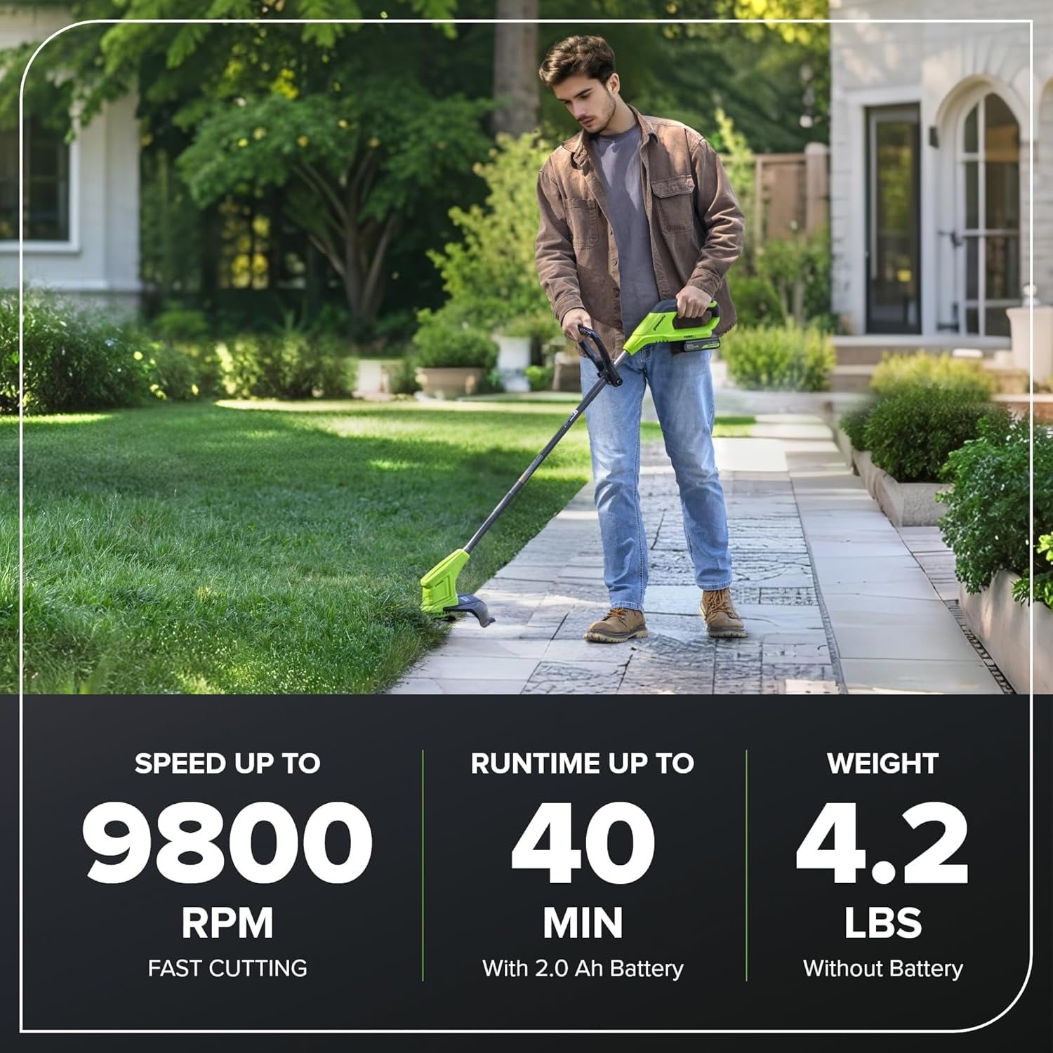 Greenworks 24V 10" BR String Trimmer Kit