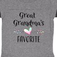 thumbnail image 3 of Inktastic Great Grandmas Favorite- Heart Great Grandchild Boys or Girls Baby Bodysuit, 3 of 4