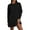 Black, variant on Women's Autumn Winter Knit Sweater Solid Color Long Sleeve Crewneck Long Knitwear