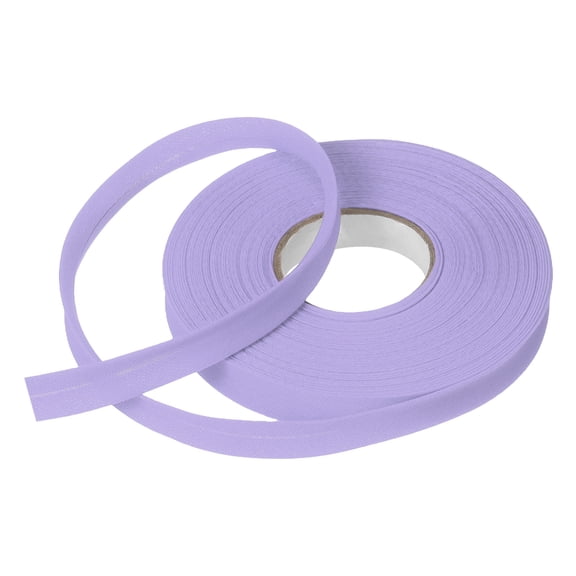 Uxcell 1/2 Inch Single Fold Bias Tape Polyester Continuous Bulk Bias Tape for Sewing,Seaming Quilting Hemming Binding Crafts (Light Purple 15 Yards)