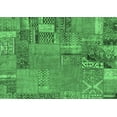 thumbnail image 1 of Ahgly Company Indoor Rectangle Patchwork Emerald Green Transitional Area Rugs, 7' x 10', 1 of 4