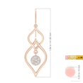 thumbnail image 2 of ANGARA Natural Diamond Cluster Double Drop Earrings in 14K Rose Gold for Women (Size-1.85mm| Color-G| Clarity-VS2) | April Birthstone, Anniversary, Jewelry Gift for Women | Natural Diamond Earrings, 2 of 6