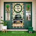 thumbnail image 6 of Green Themed St Patrick's Day Banner Clover Pattern Rainbow Backdrop Vintage Truck Design Shamrock Decor Luck Themed Display for St Patrick's Day Celebration Festival Indoor Decoration, 6 of 9