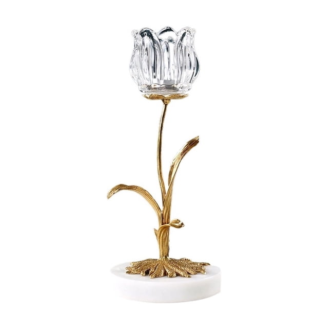 Candelabros ligeros con base, decoración for la mesa del comedor y el hogar, de cristal.
