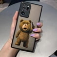 thumbnail image 3 of Matte Case for Samsung Galaxy NOTE 20 10 9 8 A13 A12 A10 A11 7 A04E A04 A03S A02 5G ULTRA Plus Case Naughty T-Teddy Bear Couple, 3 of 5