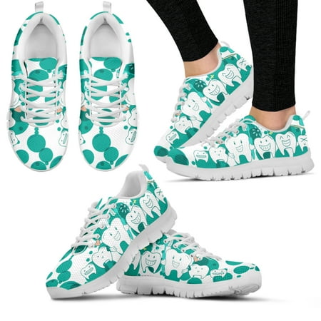 

Pink Dental Teeth Prints Casual Women Shoes Flats Sneakers Air Mesh Comfortable Ladies Footwer Cartoon Zapatos Mujer