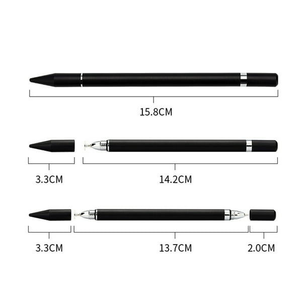 WK3006 Bolígrafo de disco capacitivo 2 en 1 Stylus para pantalla táctil (negro) Ehuebsd Para estrenar