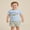 Sky Blue, variant on Boys Summer Shorts Sets Short Sleeve O Neck Fish Embroidery Tops and Plaid Drawstring Shorts