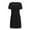 Black, variant on Jxximdong Nightgowns for Women Summer Casual Cozy Round Neck Loose Short Sleeved Multicolor Nightdress Black Loungewear L