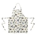 thumbnail image 2 of Cute Animal Dogs Apron-Garden Aprons for Women with Pockets-Cotton Linen Waterproof Kitchen Cooking Gardening Aprons Adjustable for Kitchen,Cooking,BBQ and Salon 33x27 Inch, 2 of 7