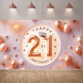 thumbnail image 6 of Glitter Crown Happy Birthday Banner Metallic Balloon 21st Birthday Decorative Stars for Birthday Celebration Indoor Event Photo Backdrop, 6 of 7