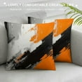 thumbnail image 3 of COMIO Hipple Graffiti Pillowcase Abstract Street Art Pillow Covers Orange Modern Throw Pillow Covers Black White Pillow Covers, 3 of 5