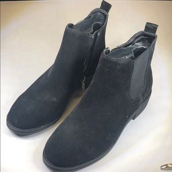 Aqua College Women's Lori Black Suede Waterproof Zip-up Ankle Boots Size 6 M