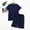 B_Navy, variant on MGDXOX Men's 2 Piece Pajamas Set Summer Lounge Set Short Crew Neck Comfy Fall Oversized Soft Modal Lightweight Pj Set Gray XXXL