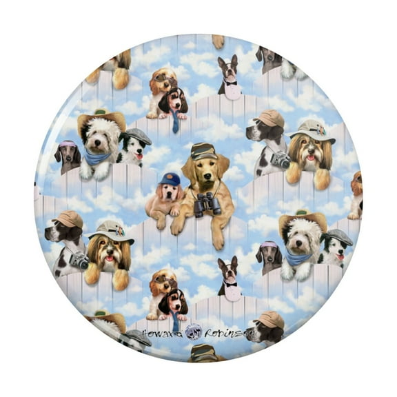Dogs Puppies Club Pattern Kitchen Refrigerator Locker Button Magnet