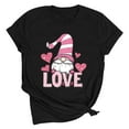 thumbnail image 7 of Valentines Outfits for Women Gnome Hold Love Graphic T Shirt Short Sleeve Crewneck Tee Valentines Teacher Shirt Womens Spring Tops, 7 of 7