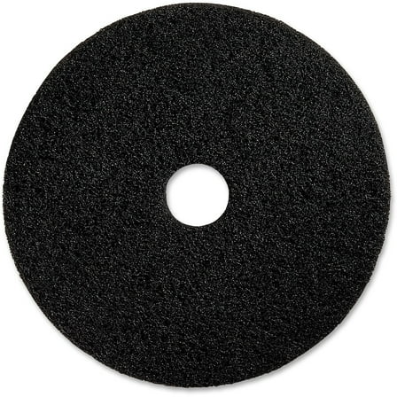 Genuine Joe Black Floor Stripping Pad - 17" Diameter - 5/Carton x 17" Diameter x 1" Thickness - Stripping, Floor - 175 rpm to 350 rpm Speed Supported | Bundle of 2 Cartons