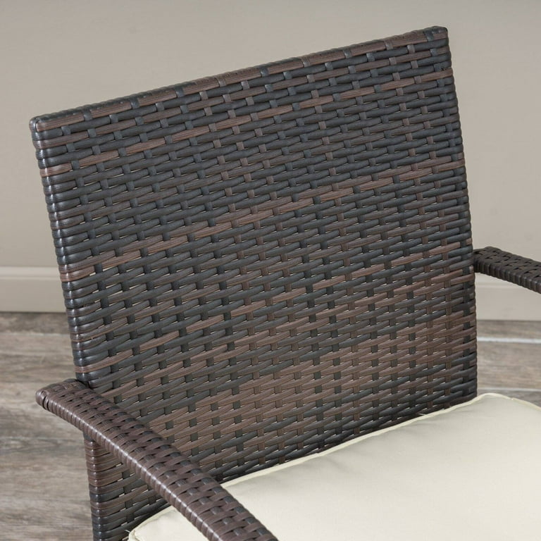 Sarah Wicker 7 Piece Rectangular Patio Dining Set with Cushions