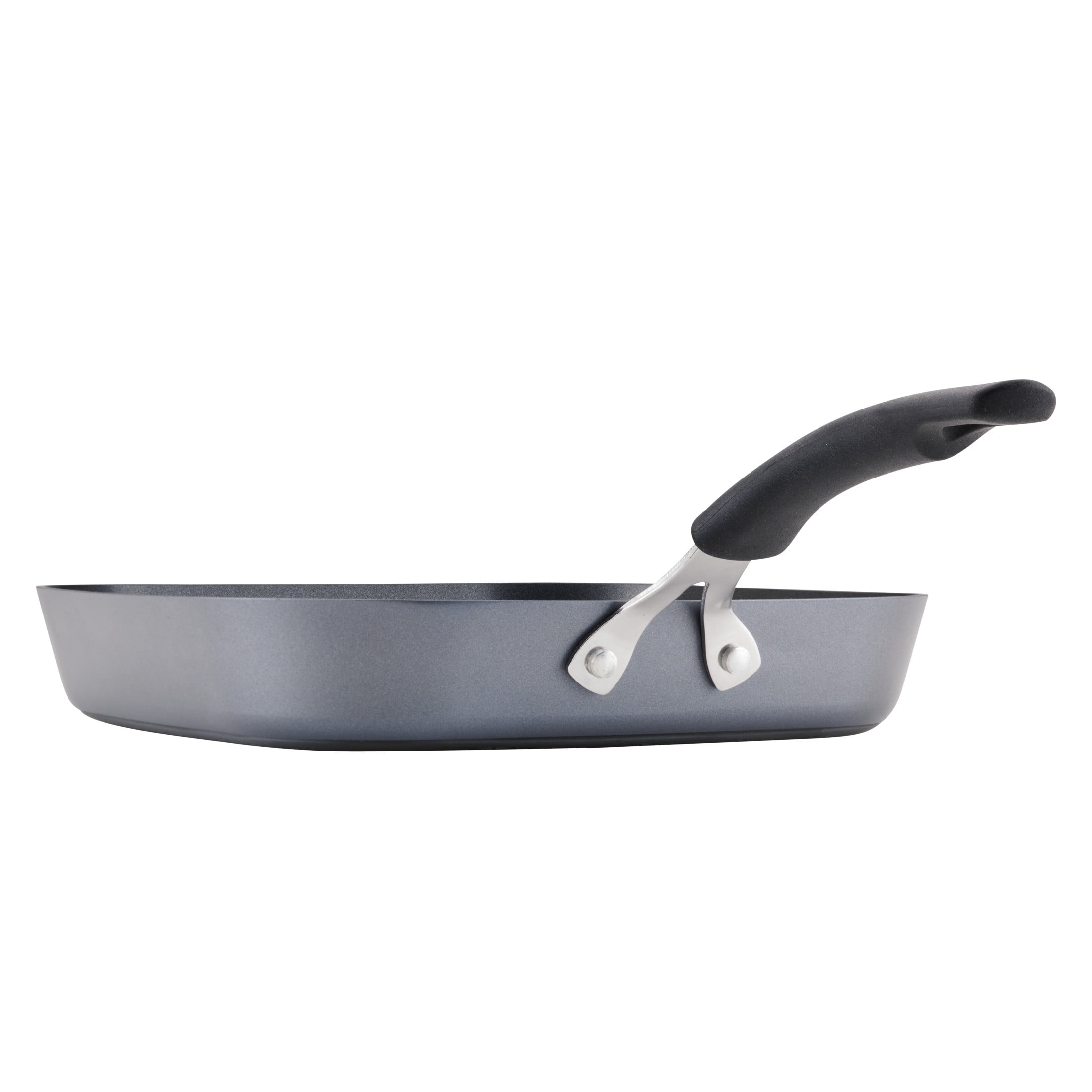 Rachael Ray Cook + Create 11 inch Hard Anodized Nonstick Deep Grill Pan, Black