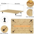 thumbnail image 3 of Carbonized Bamboo Stove Cover & Cutting Board, 30"x20" Extra Large with Removable Feet, Juice Groove, Non-Slip Surface for Gas/Electric Stoves, RVs & Small Kitchens, 3 of 9