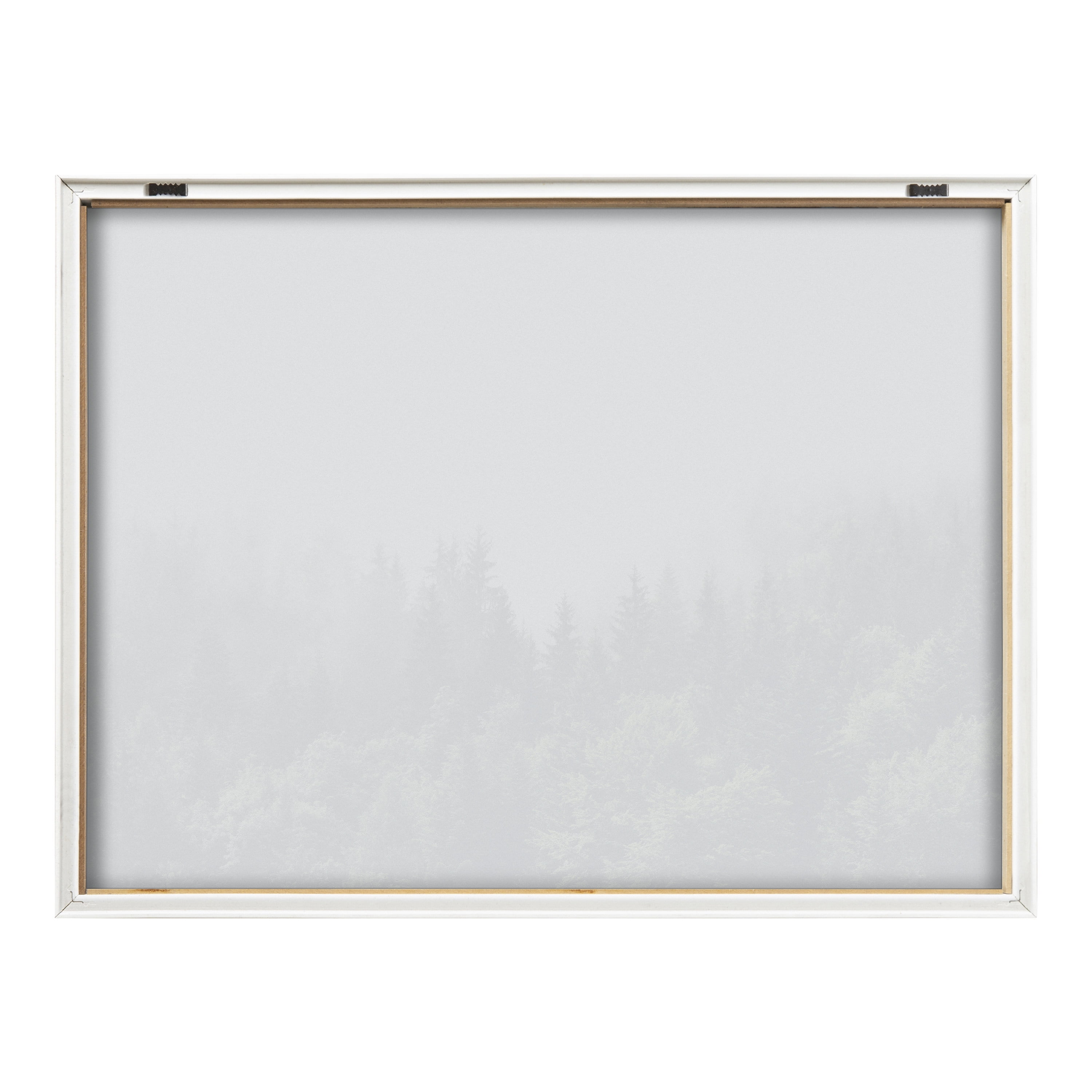 Blake Lush Green Forest on a Foggy Day 24 in x 18 in Framed Photography Art Prints, by Kate and Laurel