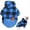 Blue, variant on Pet Clothes Plaid Zipper Pocket Dog and Cat Autumn Winter Apparel with Chest Strap by Weiwang
