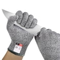 thumbnail image 2 of Gants de Protection de Sécurité Anti-Coupure, Résistants aux Coupures et aux Poignets, en Fil d'Acier Inoxydable et Maille Métallique, Gants de Travail de Boucher Résistants aux Coupures, Prise Supérieure, 2 of 6