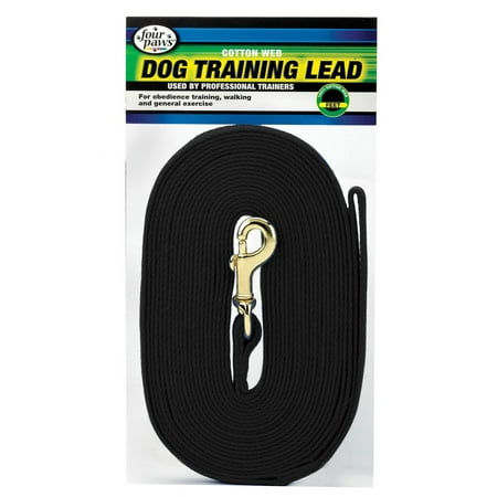 UPC: 0045663561208 | Four Paws Cotton Web Dog Lead Black 20 Feet