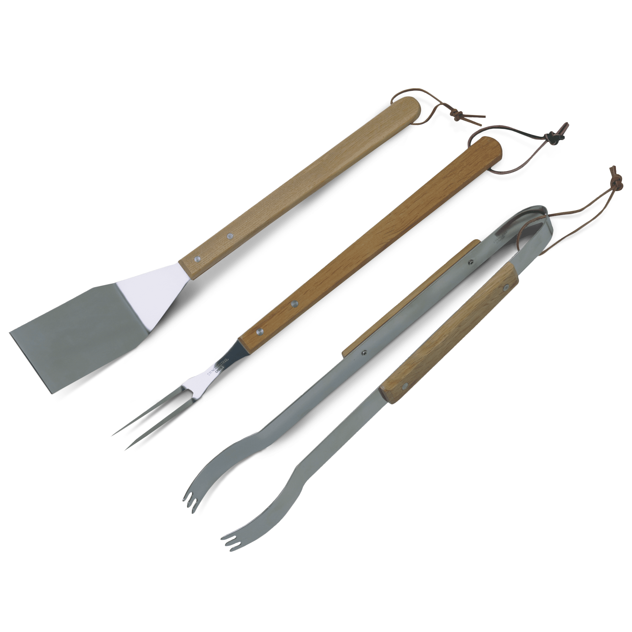 CharBroil 3Piece Hardwood Grilling Tool Set, Stainless Steel Fork