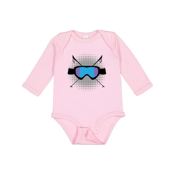 Inktastic Ski Mask Skiing Gift Boys or Girls Long Sleeve Baby Bodysuit