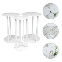 Dytern Birthday 3 Sets of Cake Support Plastic Cake Stand Birthday Cake Stand Cake Support Stand with Plate