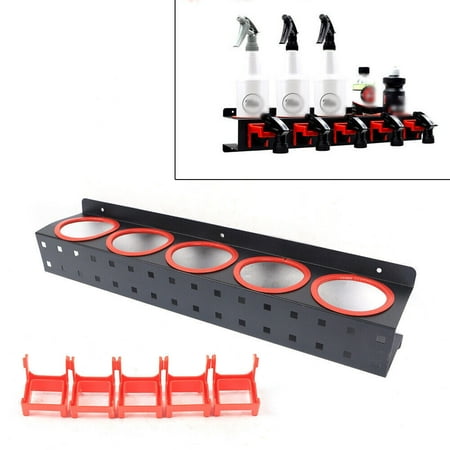 

Spray Bottle Storage Rack Abrasive Wall-mounted Rail Detailing Tool Organizer US
