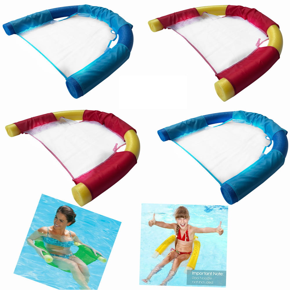 Sling Mesh Swimming Pool Chairs for Kids and Adult Noodle Sling Suitable for Water Relaxation Besokuse Floating Pool Noodle Mesh Chair 