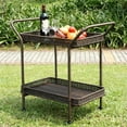 thumbnail image 1 of Pemberly Row Chariot de Service de Patio en Osier, Couleur Espresso, 1 of 3