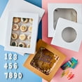 thumbnail image 2 of 10.25" x 13.25" x 4", White Cake Boxes with Windows, 2 Count, by Way To Celebrate, 2 of 6