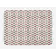 thumbnail image 1 of Christmas Bath Mat, Traditional Norwegian Selbu Rose Motifs in Diagonal Order Nordic Classical, Plush Bathroom Decor Mat with Non Slip Backing, 29.5" X 17.5", Red Green White, by Ambesonne, 1 of 2