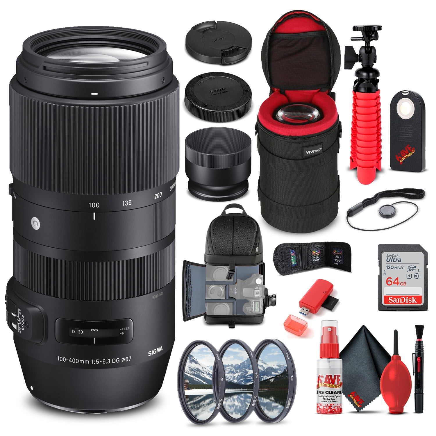 Sigma 100-400mm F/5-6.3 DG OS HSM Contemporary Lens For Canon EF ...