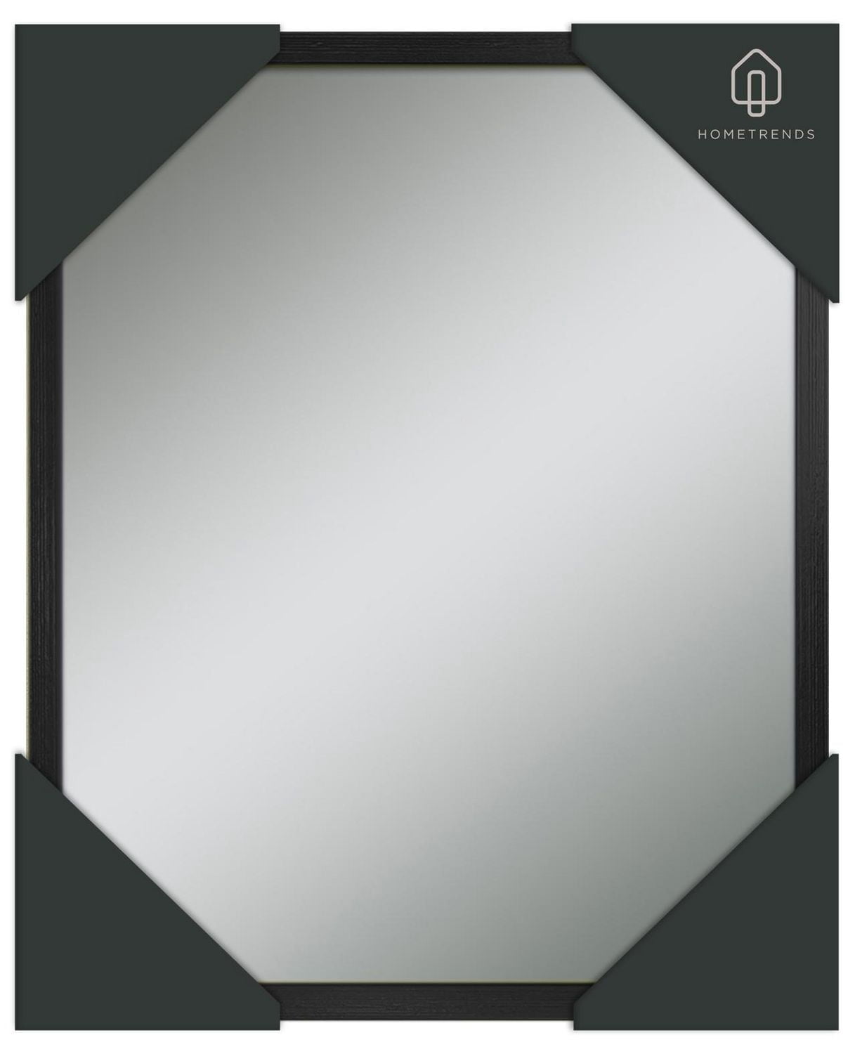 Hometrends Ultima Brush Wall Mirror, Rectangular Mirror, 16.50x19.50in, Brushed Black