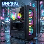 STGAubron Gaming Desktop PC, Intel Core i7 up to 3.9Ghz, RTX 2060 6G Graphics, 16G Ram, 512G Ssd, Wifi 6, BT 5.2, RGB Fan x4, Win11 Home