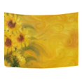 thumbnail image 3 of MYPOP Sunny Sunflowers With Tapestry Wall Hanging Decoration Home Decor Living Room Dorm 60 x 40 inches, 3 of 4