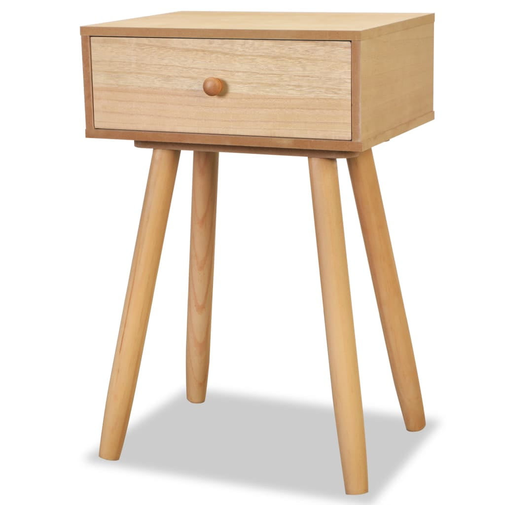 Kepooman Mid-century End Tables with Storage Drawer for Living Room Office, Set of 2, Brown Kepooman Mid-century End Tables with Storage Drawer for Living Room Office, Set of 2, Brown