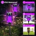 thumbnail image 4 of Linterna solar AOUNQ para Halloween, color morado, paquete de 4 unidades, para exteriores, 4 of 9