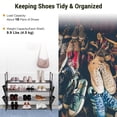 thumbnail image 4 of Yescom 2 Pack 4 Tier Shoe Rack Shelf Metal Shoe Tower 16 Pairs Shoe Storage Organizer Unit Entryway Closet Dorm Shelf Stackable Cabinet, 4 of 9