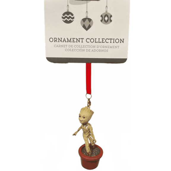 Disney Parks Marvel Groot Plant Vase Sketchbook Christmas Ornament New With Tag